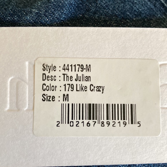 Anthropologie Boyish The Julian Denim Blazer Sz M Jean Jacket Work - Picture 10 of 11